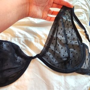 Black lace bra and Maroon Lace bralette